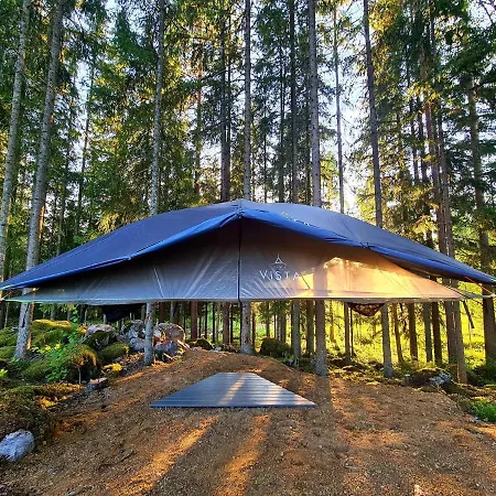 Saunamaailman Tentsile Puumajoitus, Laavu & Pahkasauna Lyxtält